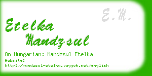 etelka mandzsul business card